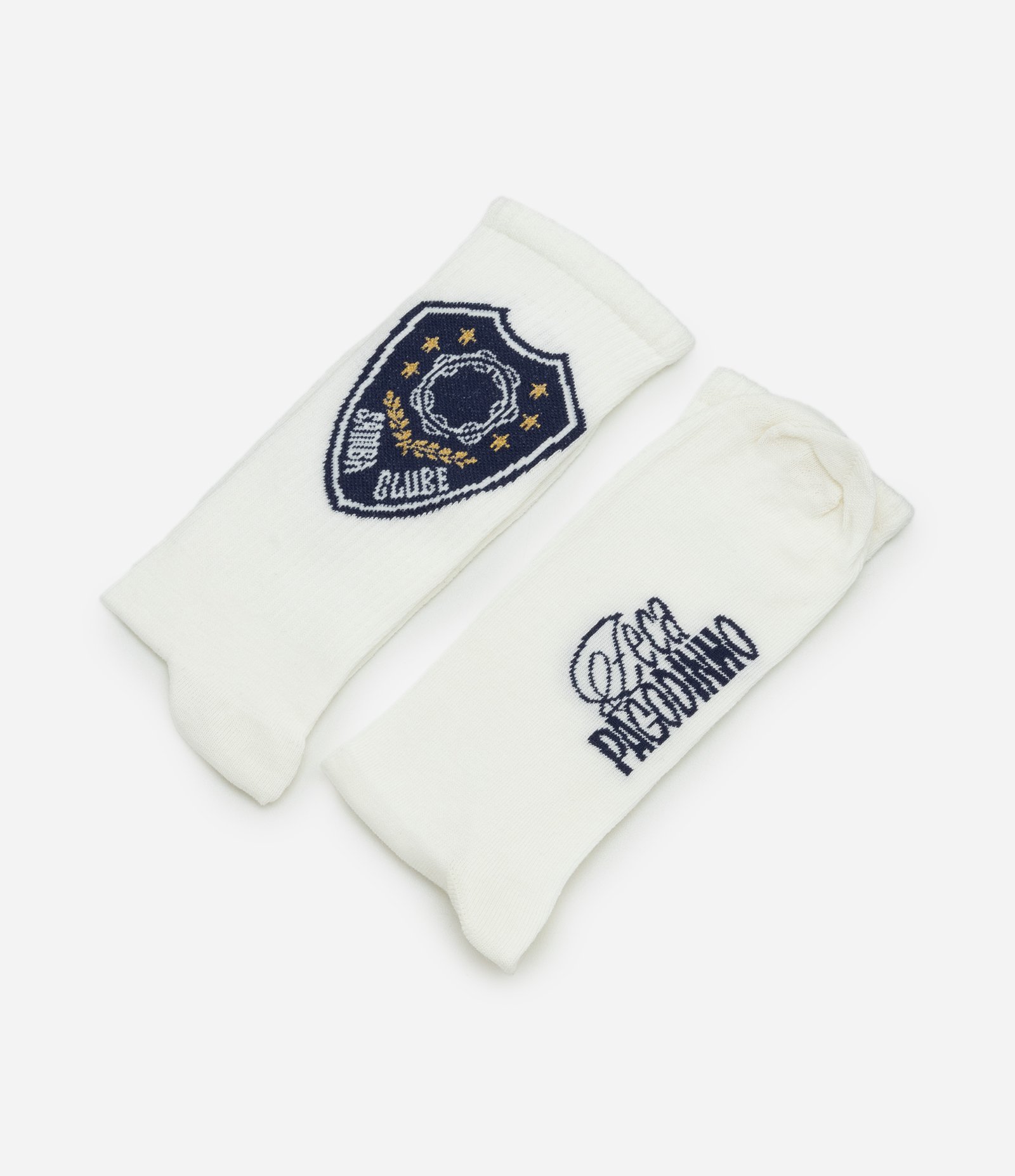 Meia Cano Alto em Algodão com Lettering Zeca Pagodinho e Logo Samba Clube Branco 4