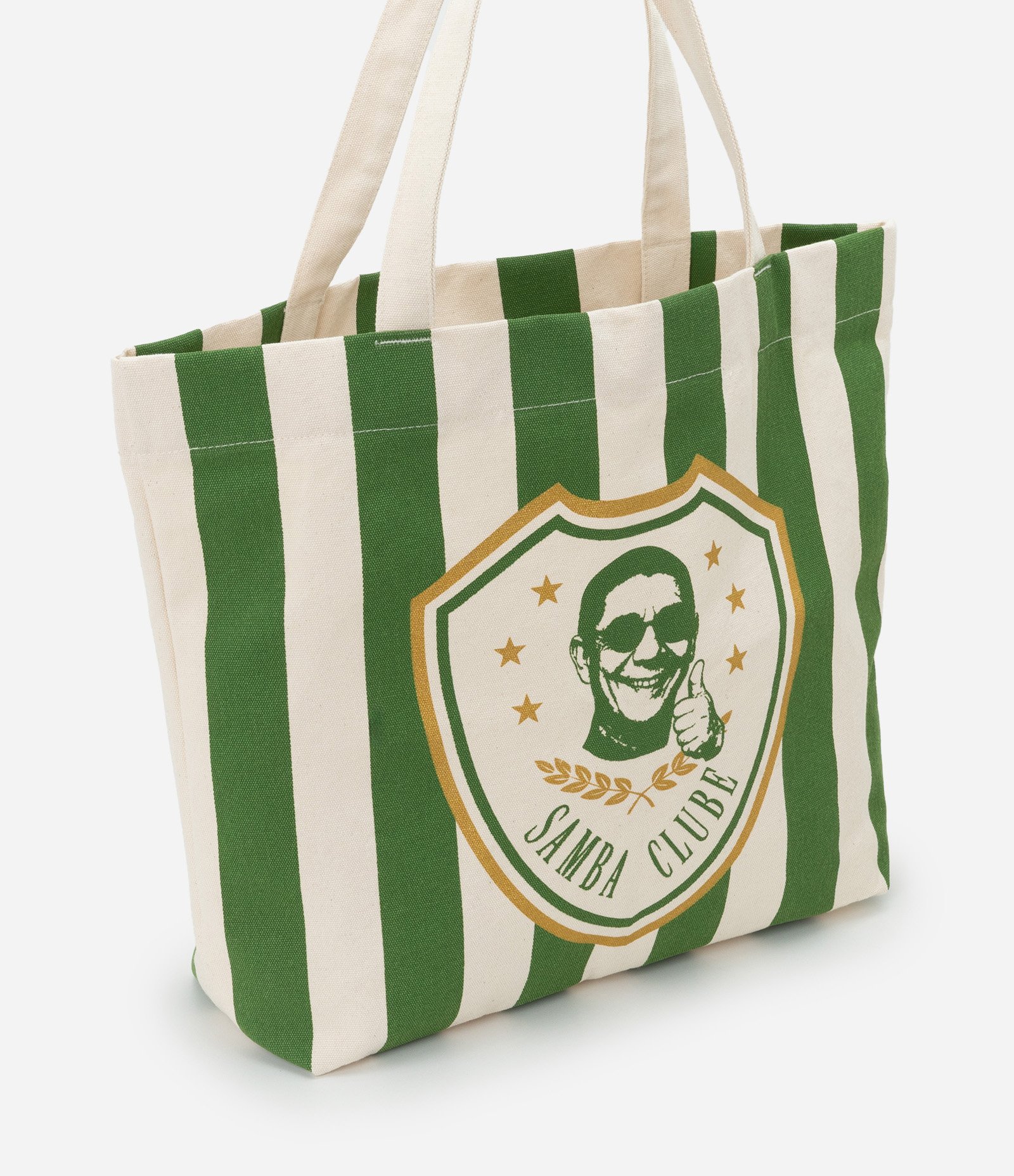 Bolsa com Estampa Samba Clube e Listras Verdes Verde / Off white 1