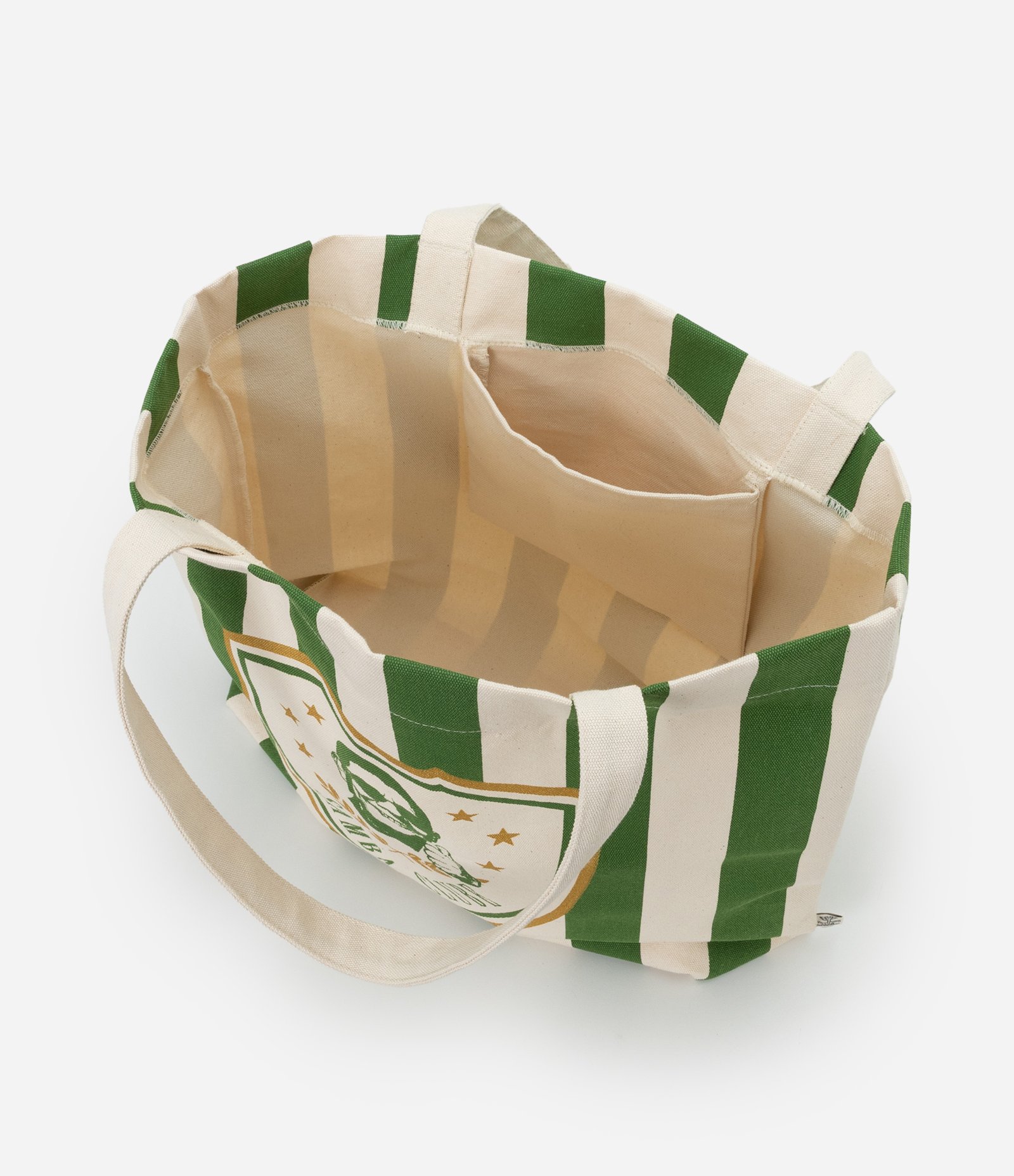 Bolsa com Estampa Samba Clube e Listras Verdes Verde / Off white 4