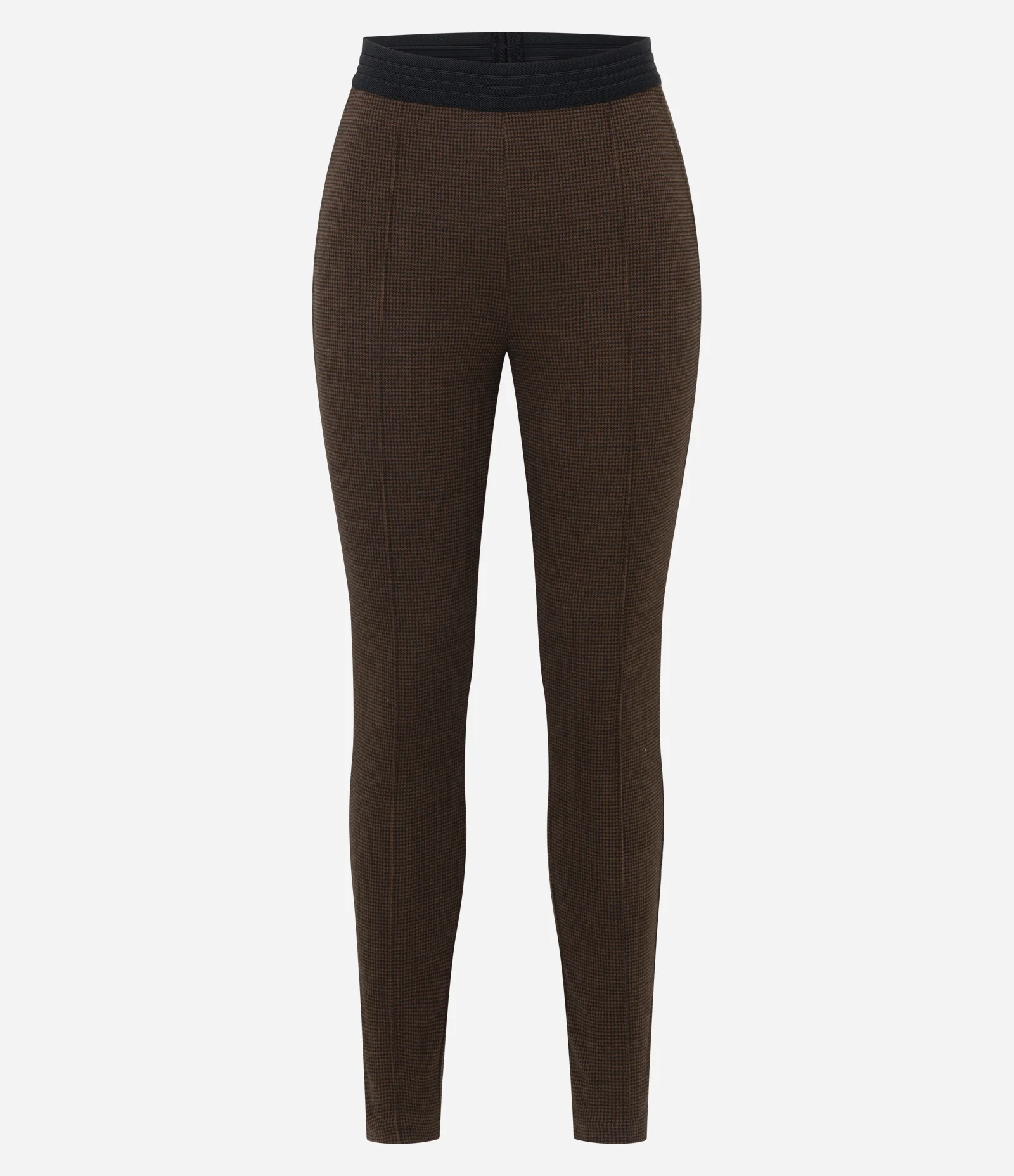 Calça Legging em Ponto Roma com Cós Elástico Marrom 5