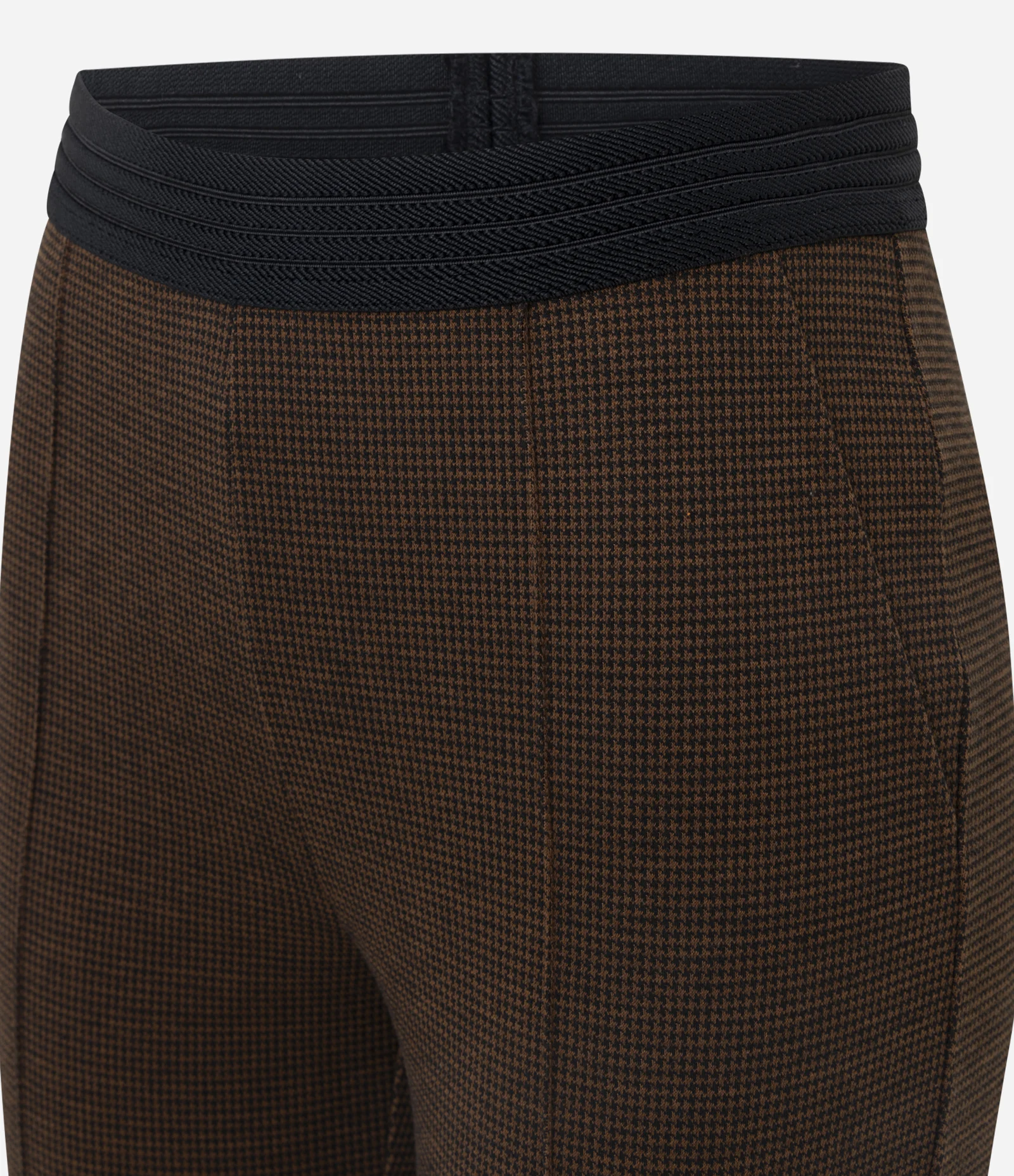 Calça Legging em Ponto Roma com Cós Elástico Marrom 6