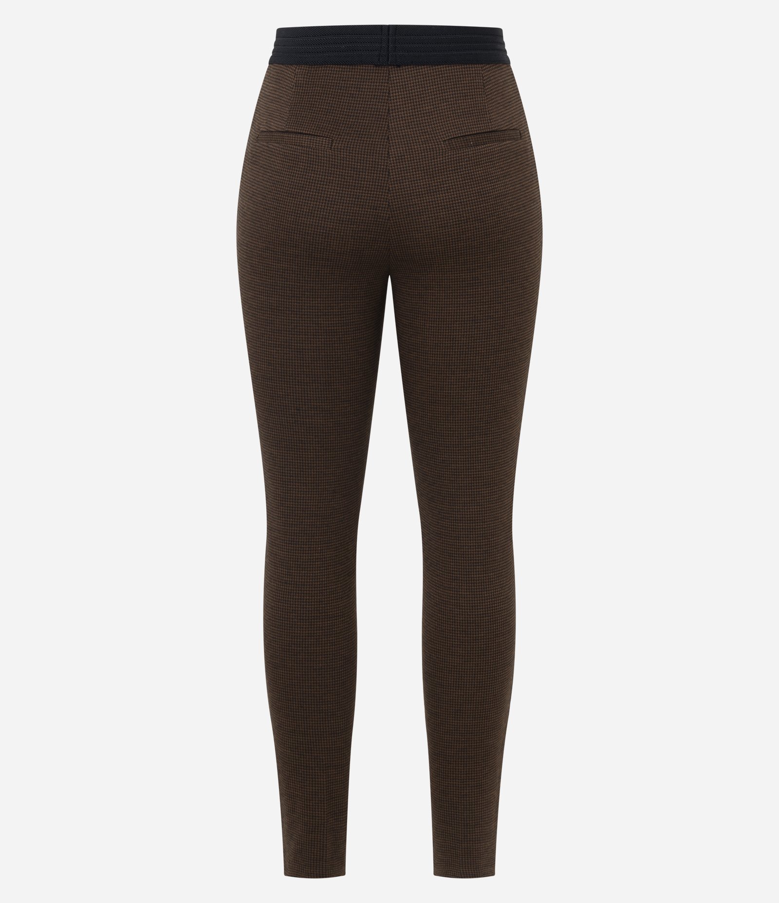 Calça Legging em Ponto Roma com Cós Elástico Marrom 7