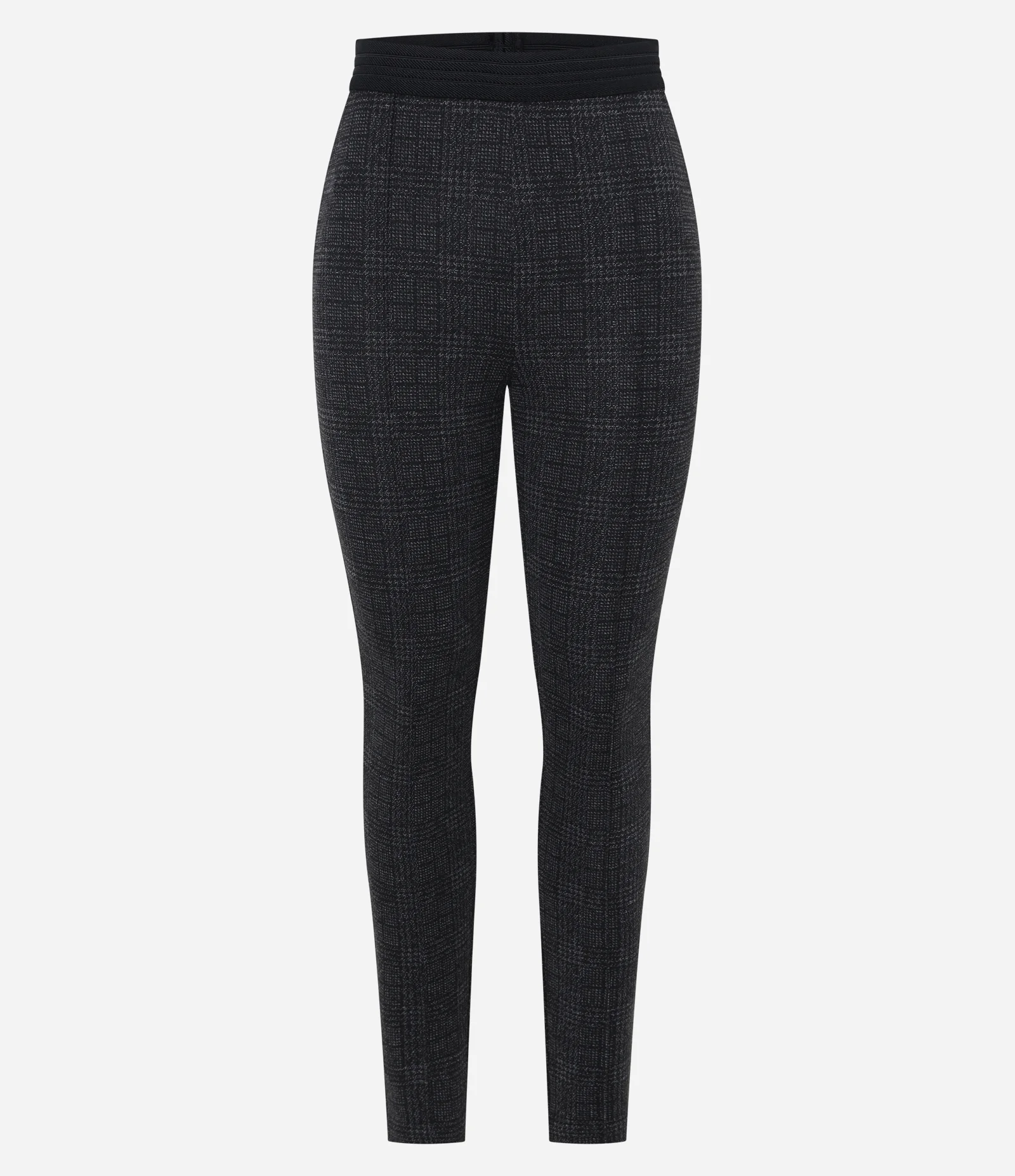 Calça Legging em Ponto Roma com Nervuras e Cós Elástico Cinza 5