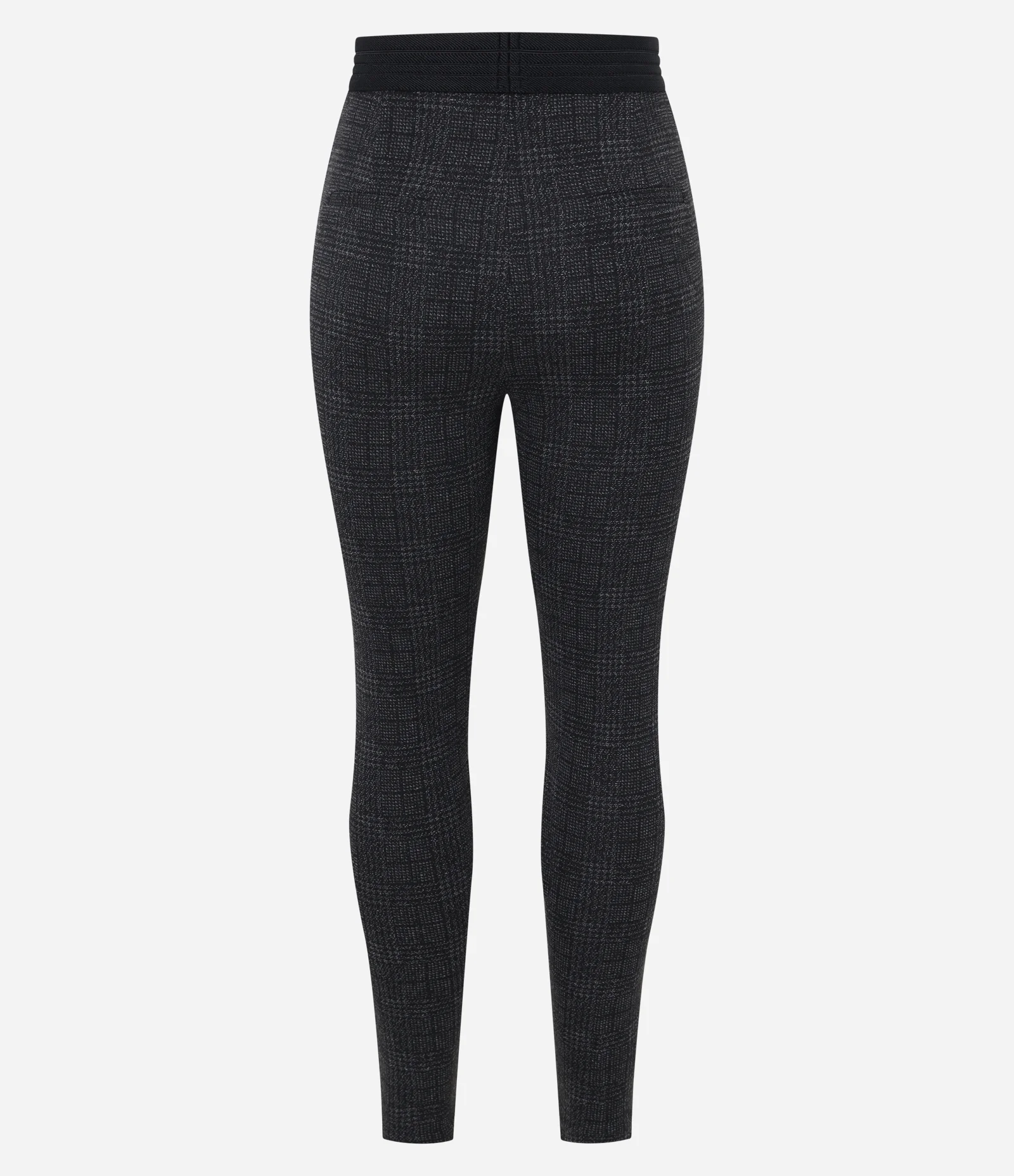 Calça Legging em Ponto Roma com Nervuras e Cós Elástico Cinza 7