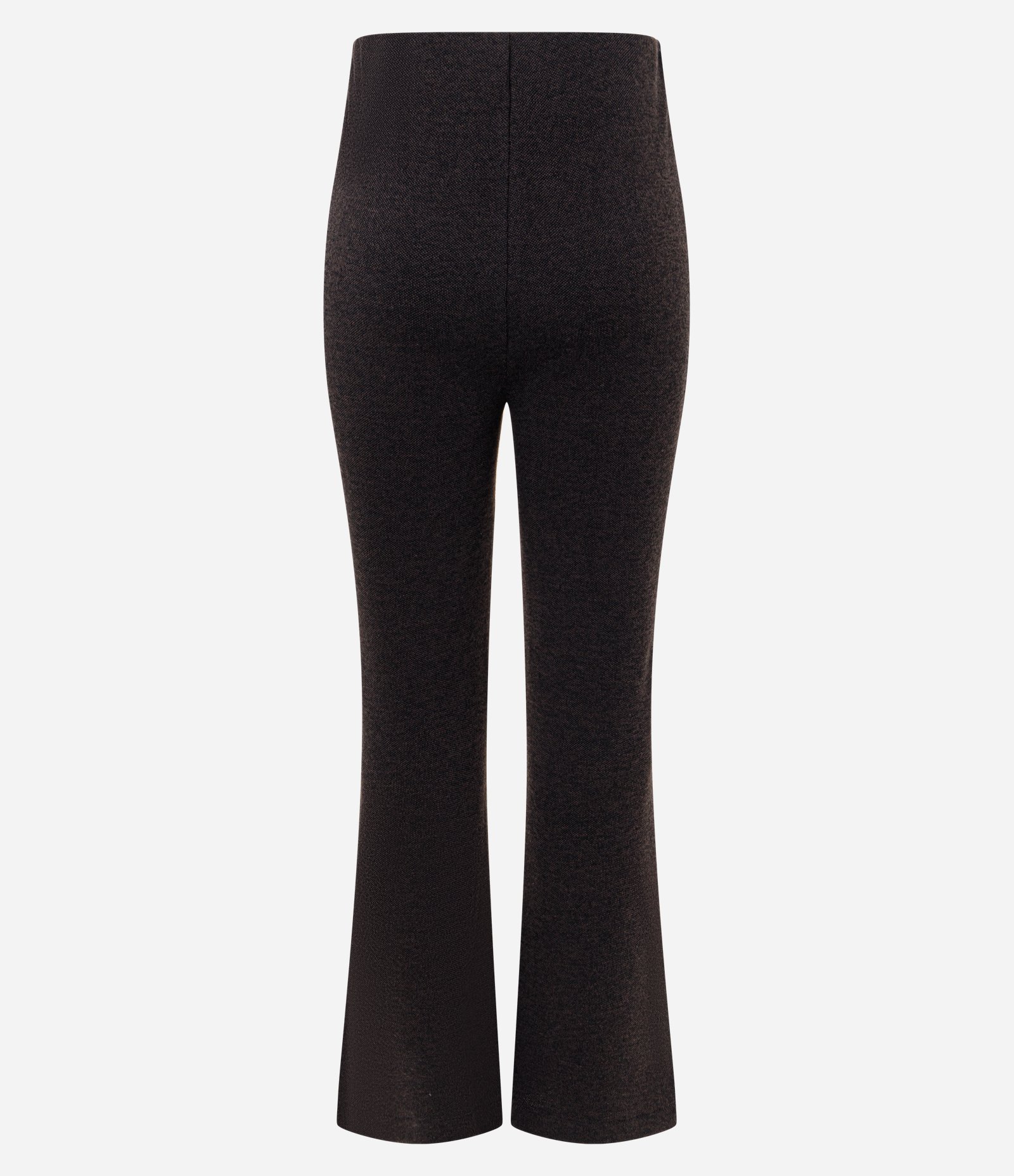Calça Flare em Piquet com Cintura Alta Marrom 3