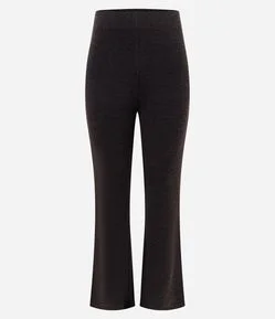 Calça Flare em Piquet com Cintura Alta