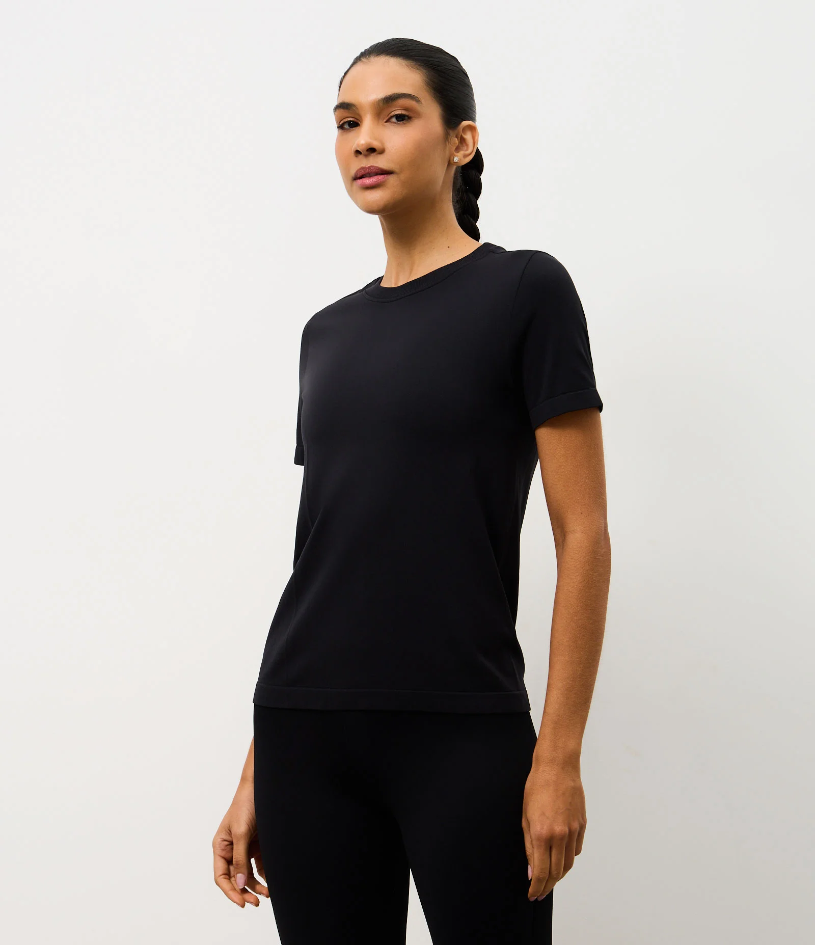Camiseta Seamless em Poliamida Preto 1