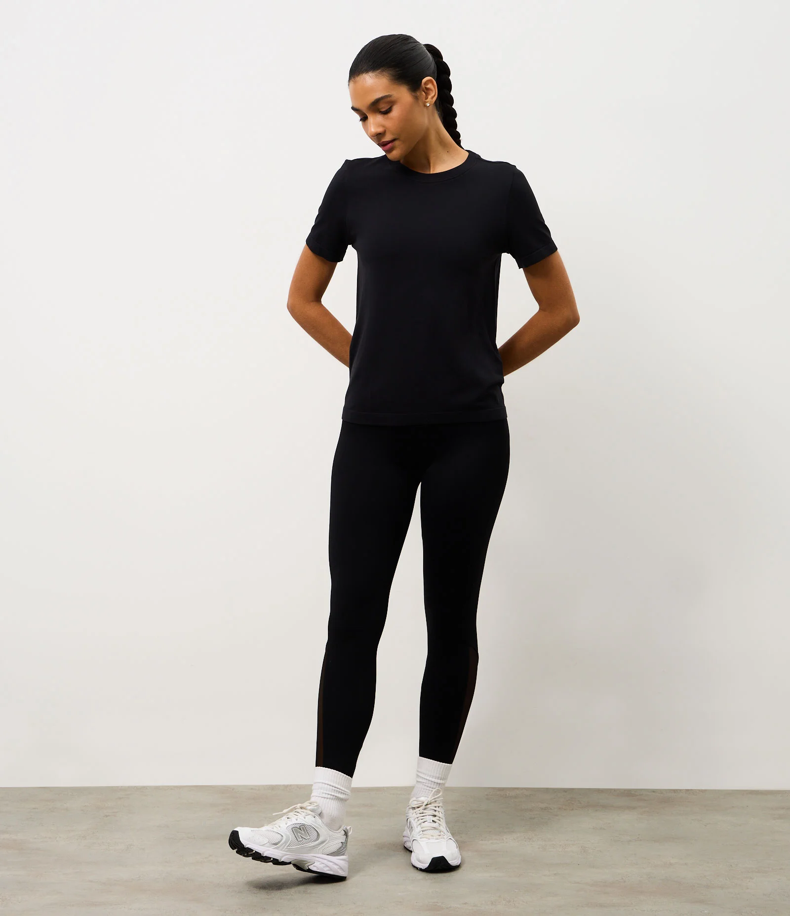 Camiseta Seamless em Poliamida Preto 2