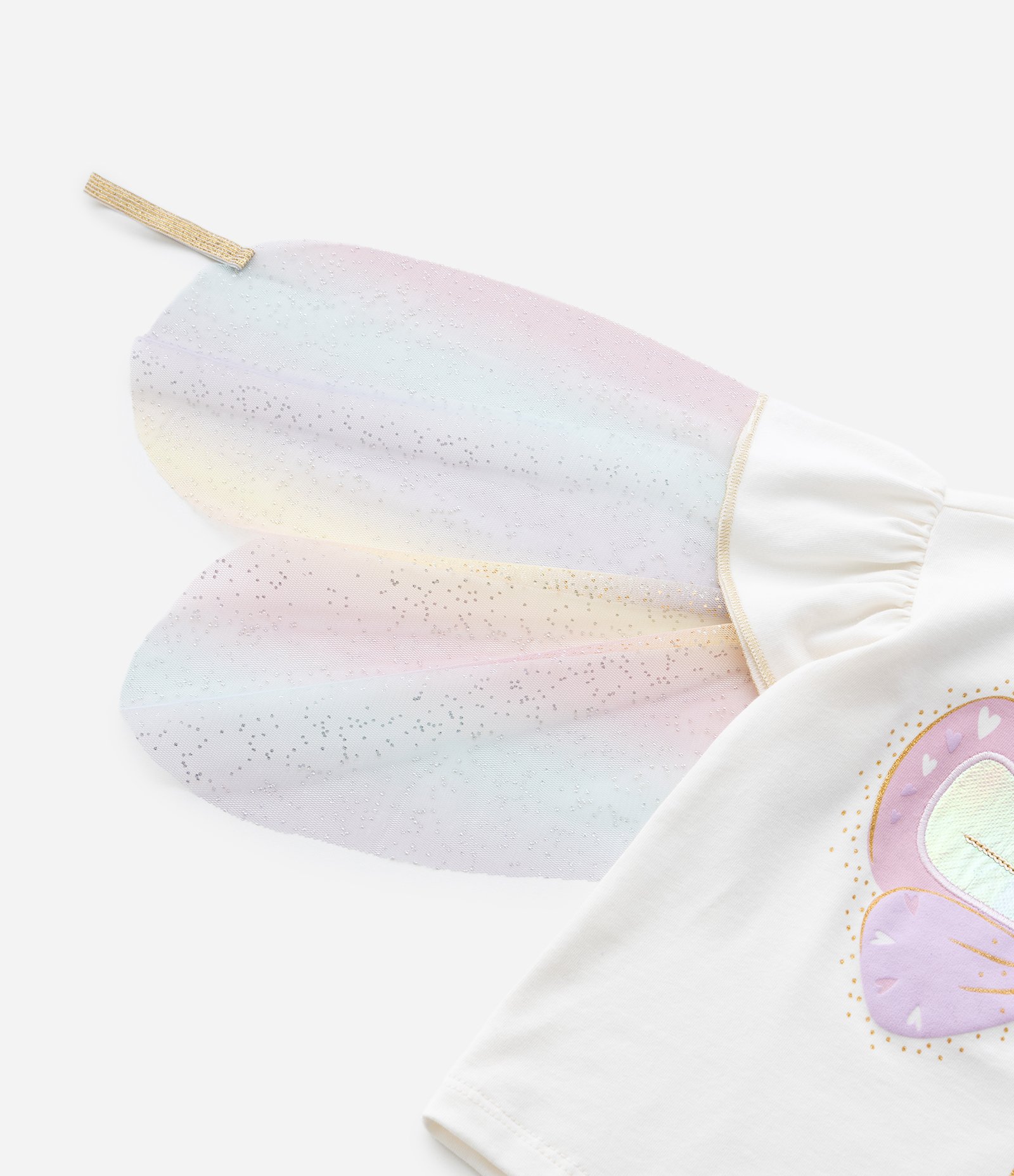 Blusa Infantil com Estampa e Asas de Borboleta – Tam 1 a 5/6 Anos Off White 5