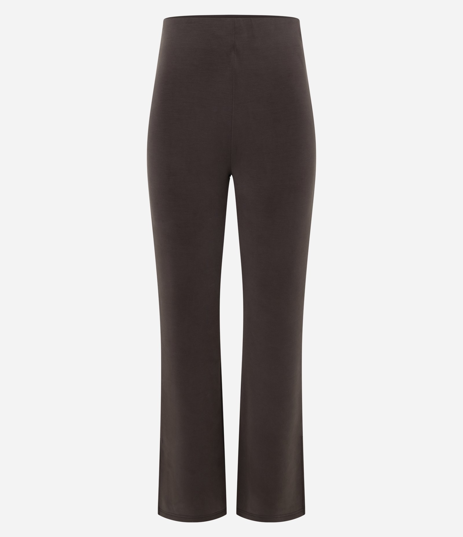 Calça Esportiva Flare em Modal com Efeito Lavado Marrom 6