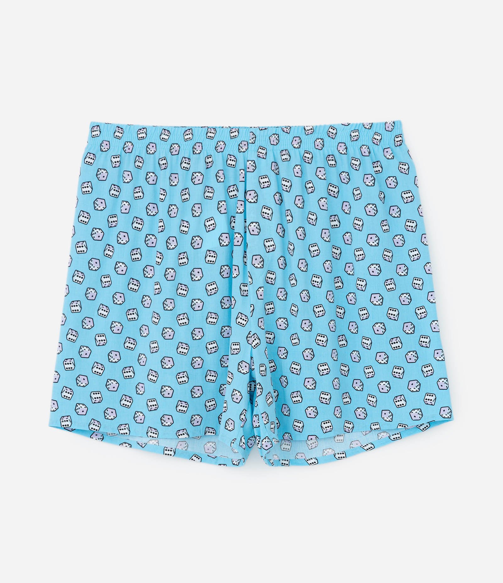 Cueca Samba Canção em Viscose com Estampa de Dadinhos Azul 5