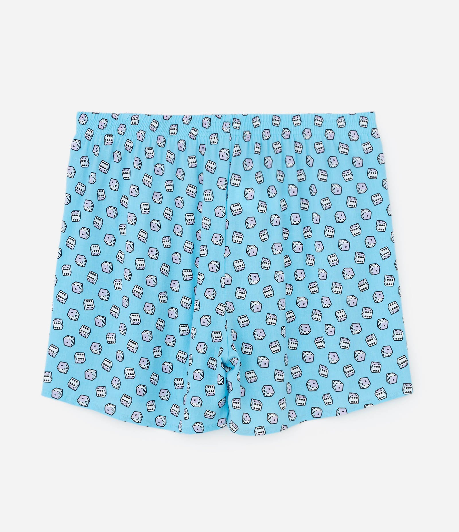 Cueca Samba Canção em Viscose com Estampa de Dadinhos Azul 6