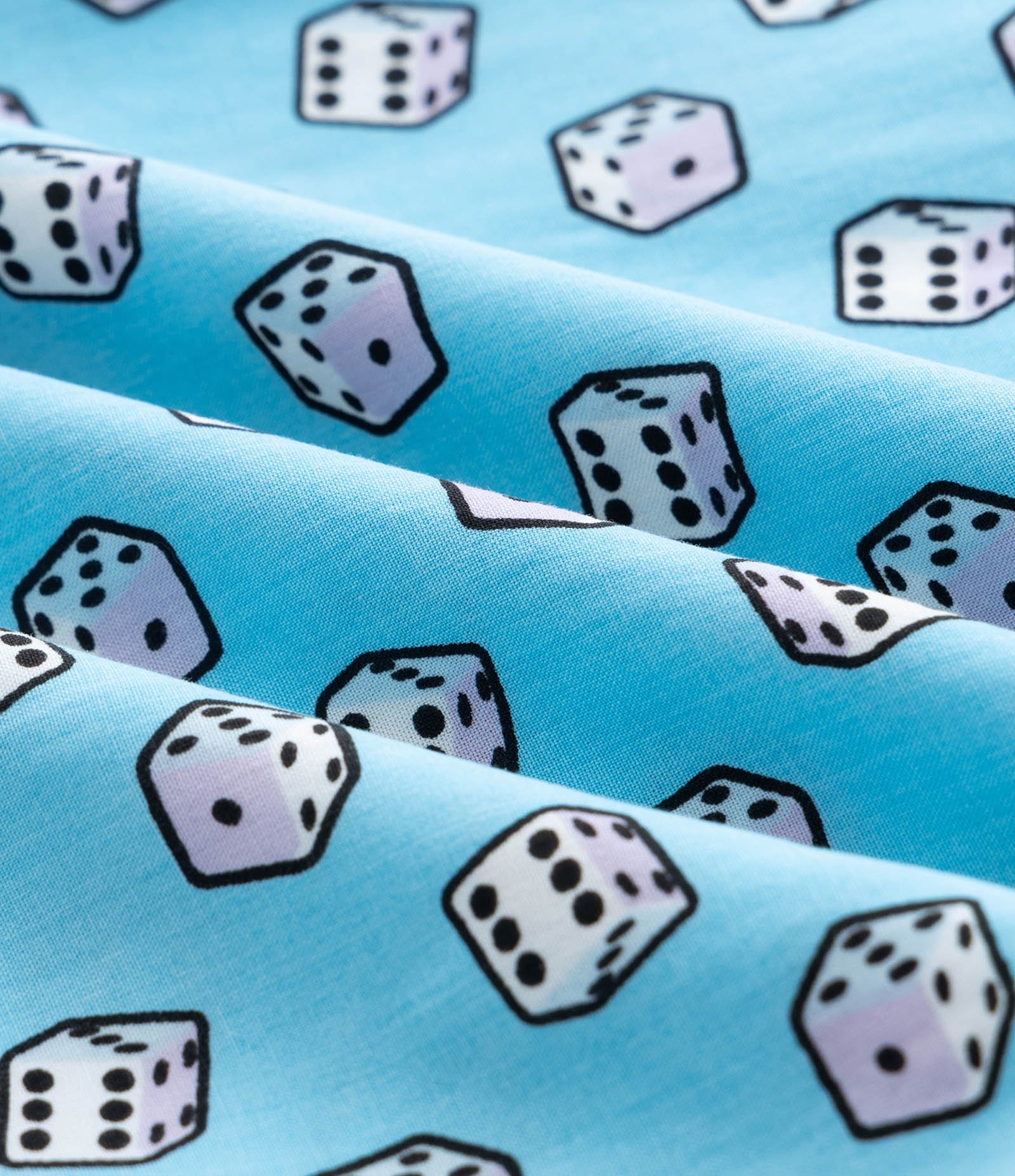 Cueca Samba Canção em Viscose com Estampa de Dadinhos Azul 7