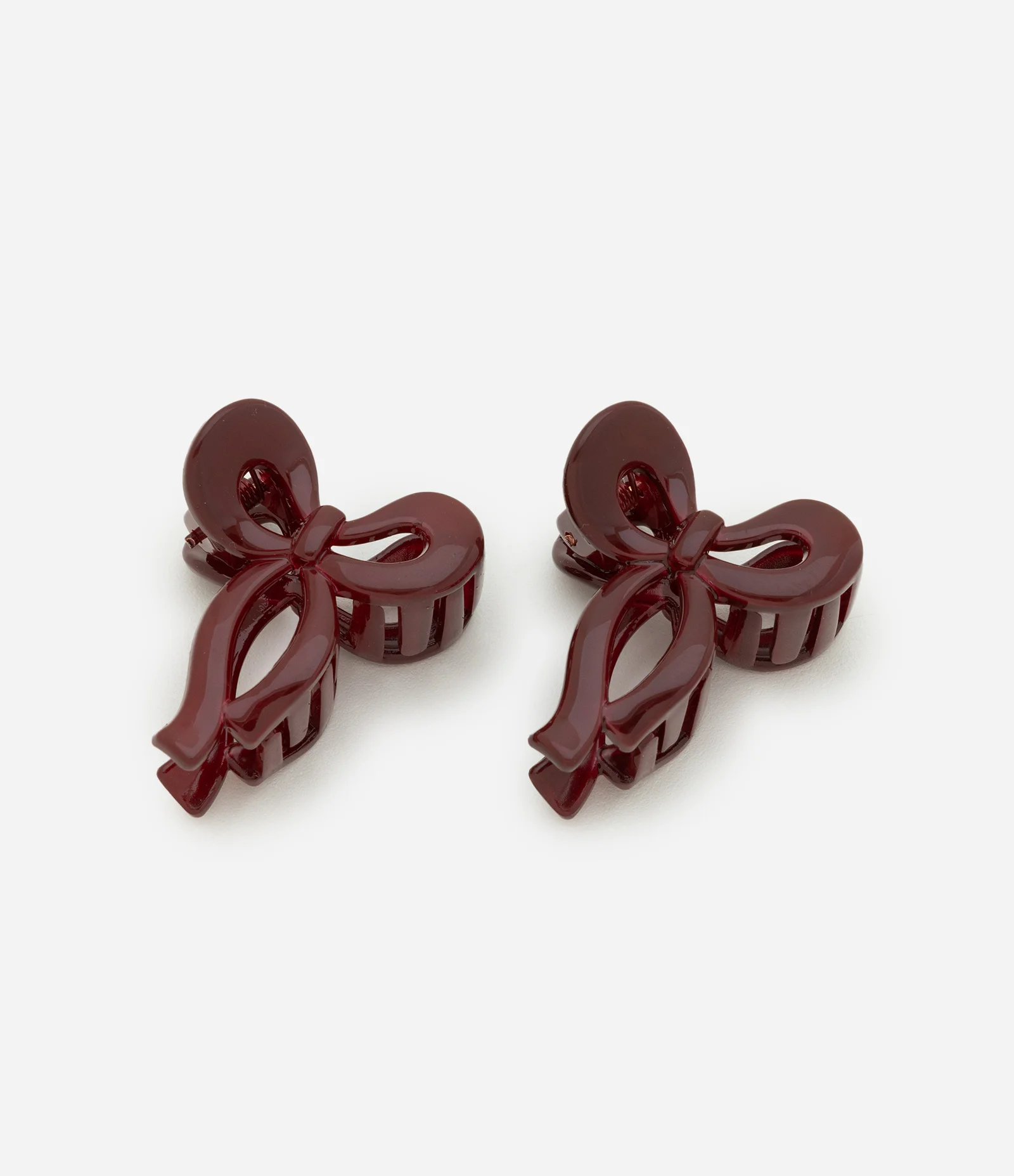 Kit 02 Piranhas de Cabelo com Formato de Laço Vinho 1