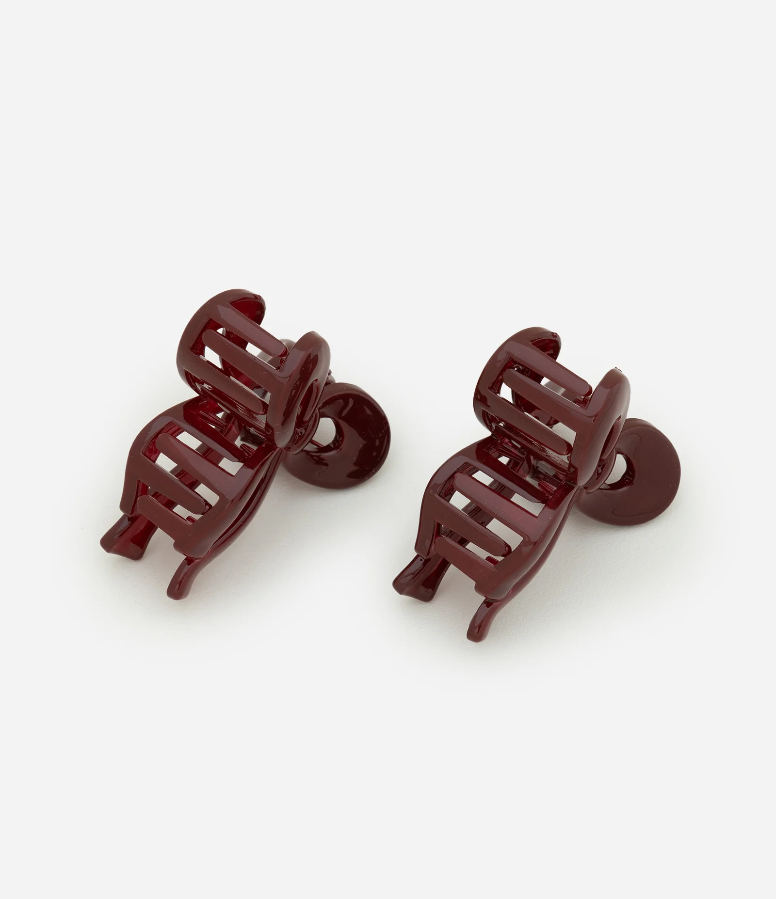 Kit 02 Piranhas de Cabelo com Formato de Laço Vinho 2