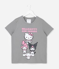 Camiseta Infantil com Estampa Hello kitty And Friends - Tam 5 a 14 Anos