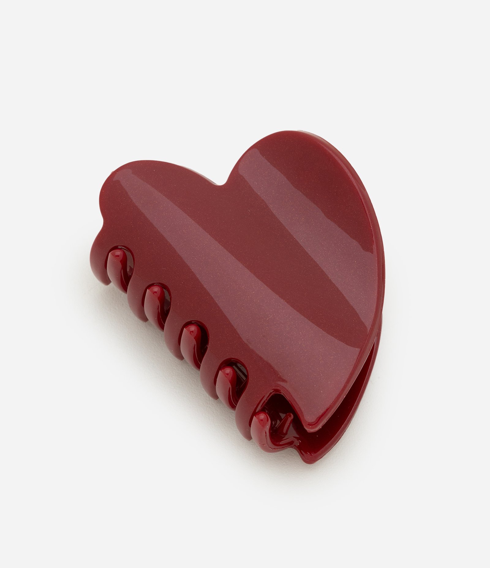 Piranha de Cabelo Robusta com Formato de Coração Vermelho 1