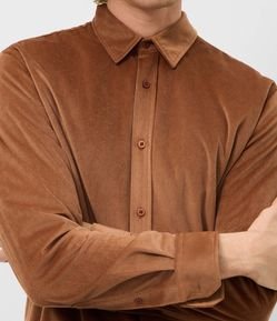 Camisa Comfort Manga Longa Veludo
