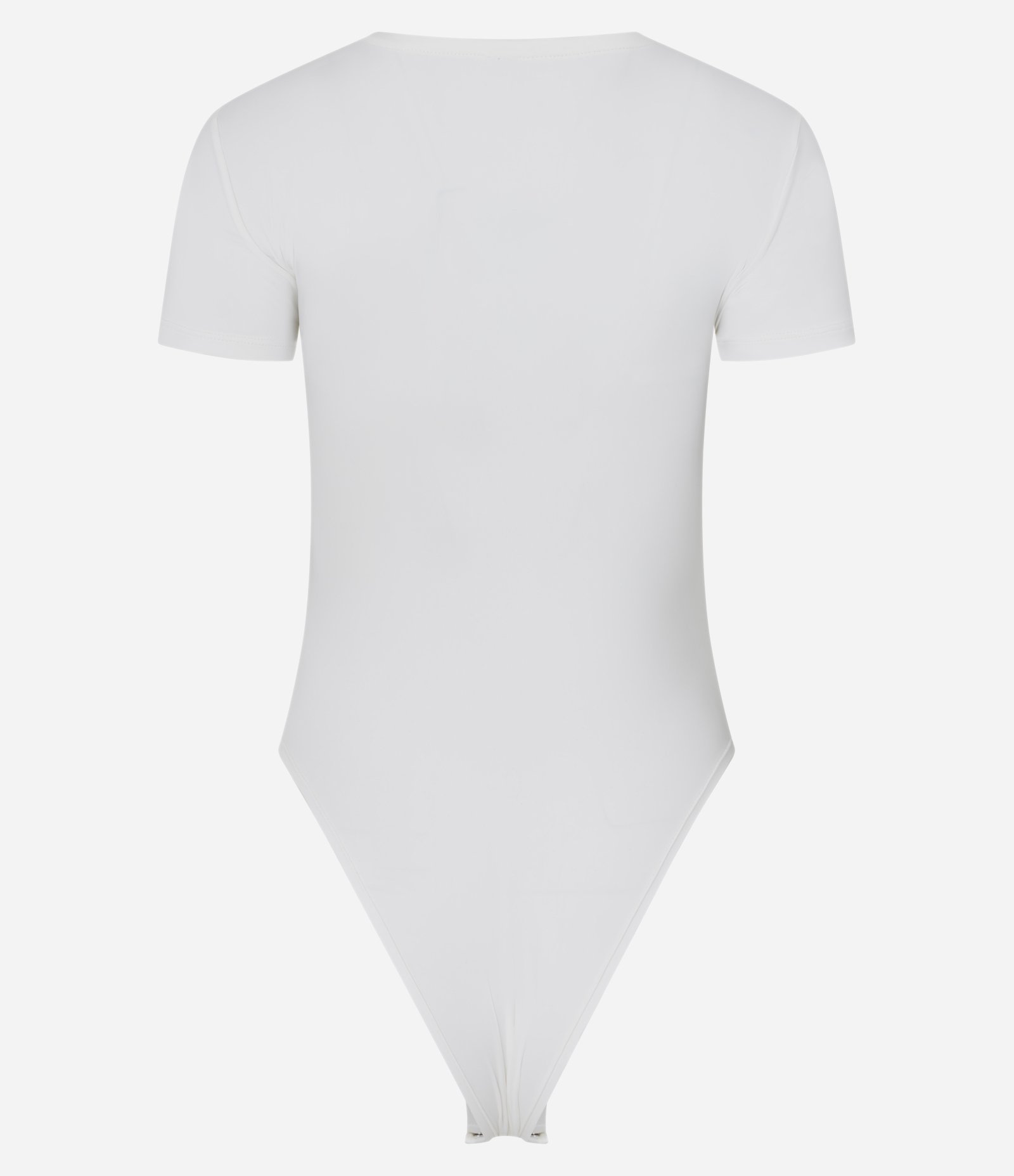 Body Básico em Poliamida com Mangas Curtas Branco 2