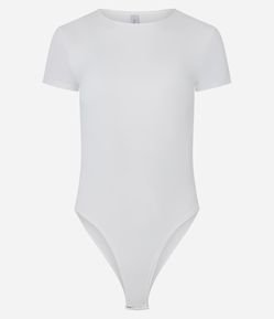 Body Básico em Poliamida com Mangas Curtas