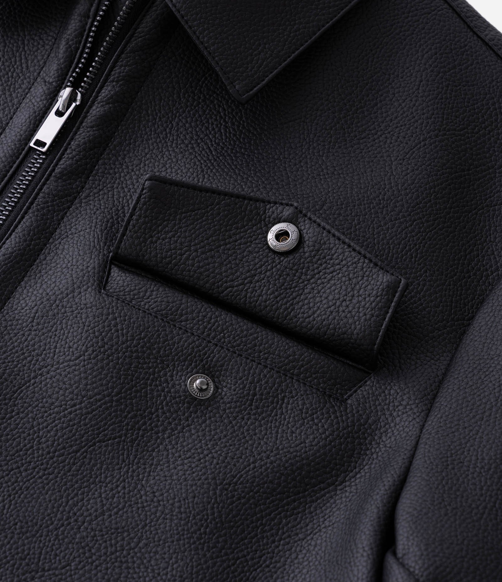 Jaqueta em PU Lisa Preto 5