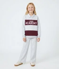 Casaco Infantil com Lettering London Academy – Tam 7 a 16 Anos