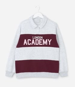 Casaco Infantil com Lettering London Academy – Tam 7 a 16 Anos