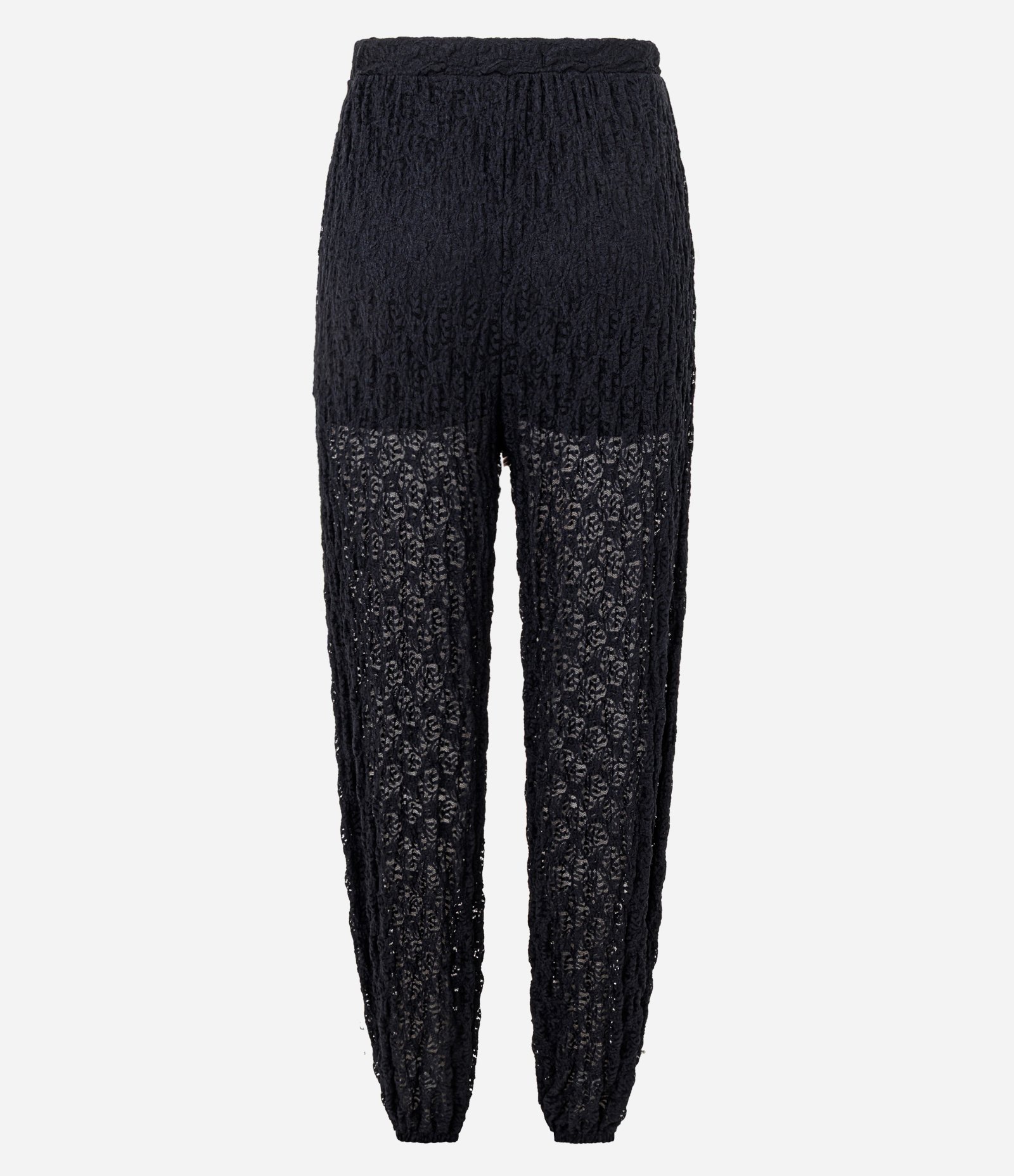 Calça Aladim em Renda com Forro e Elástico na Barra Preto 3