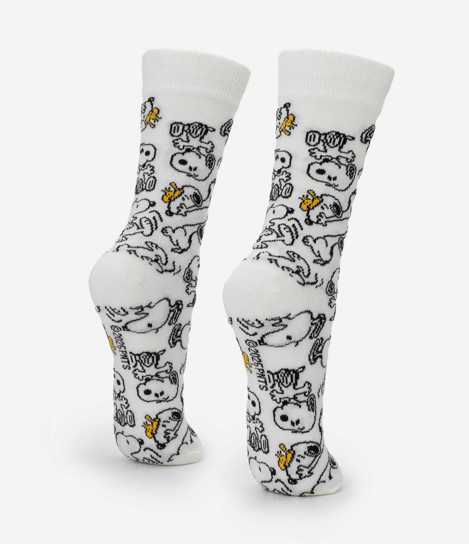 Meia Cano Alto em Algodão com Estampa Snoopy Branco 3