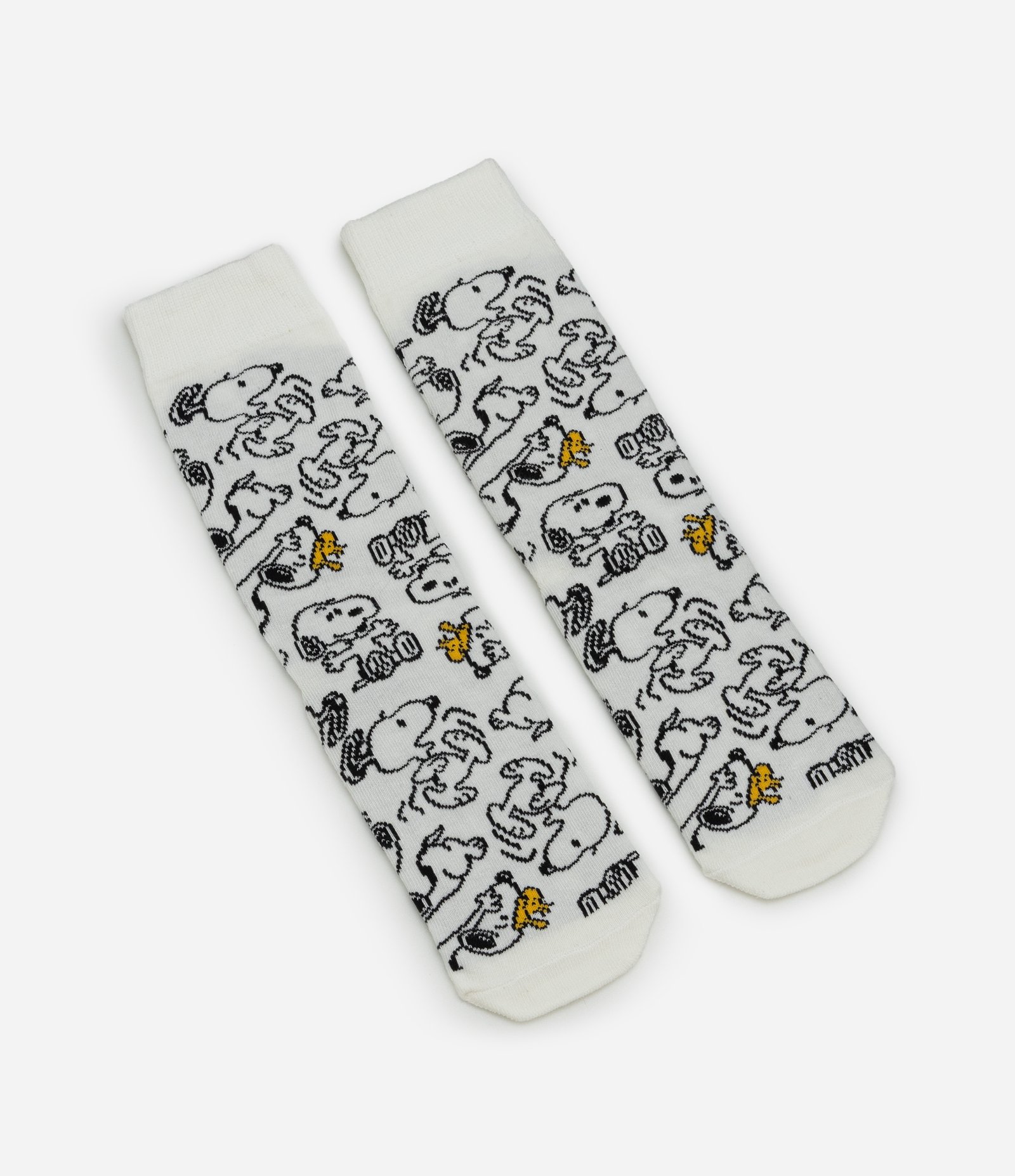 Meia Cano Alto em Algodão com Estampa Snoopy Branco 4