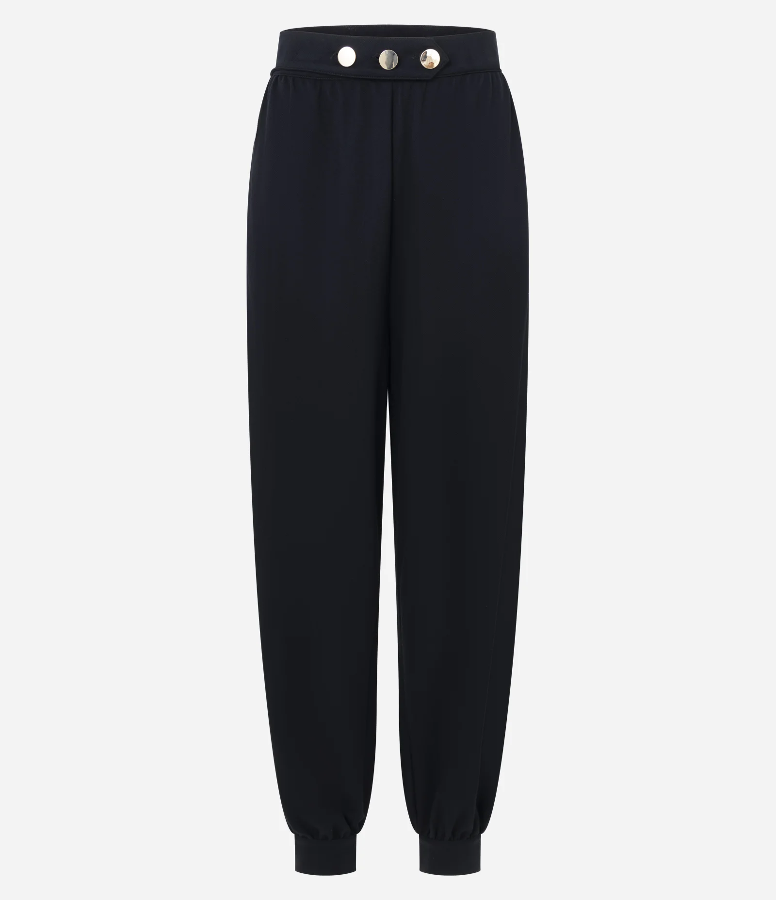 Calça Aladim em Piquet com Cós Estruturado Preto 1