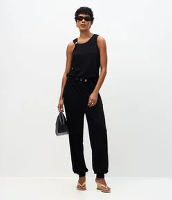 Calça Aladim em Piquet com Cós Estruturado