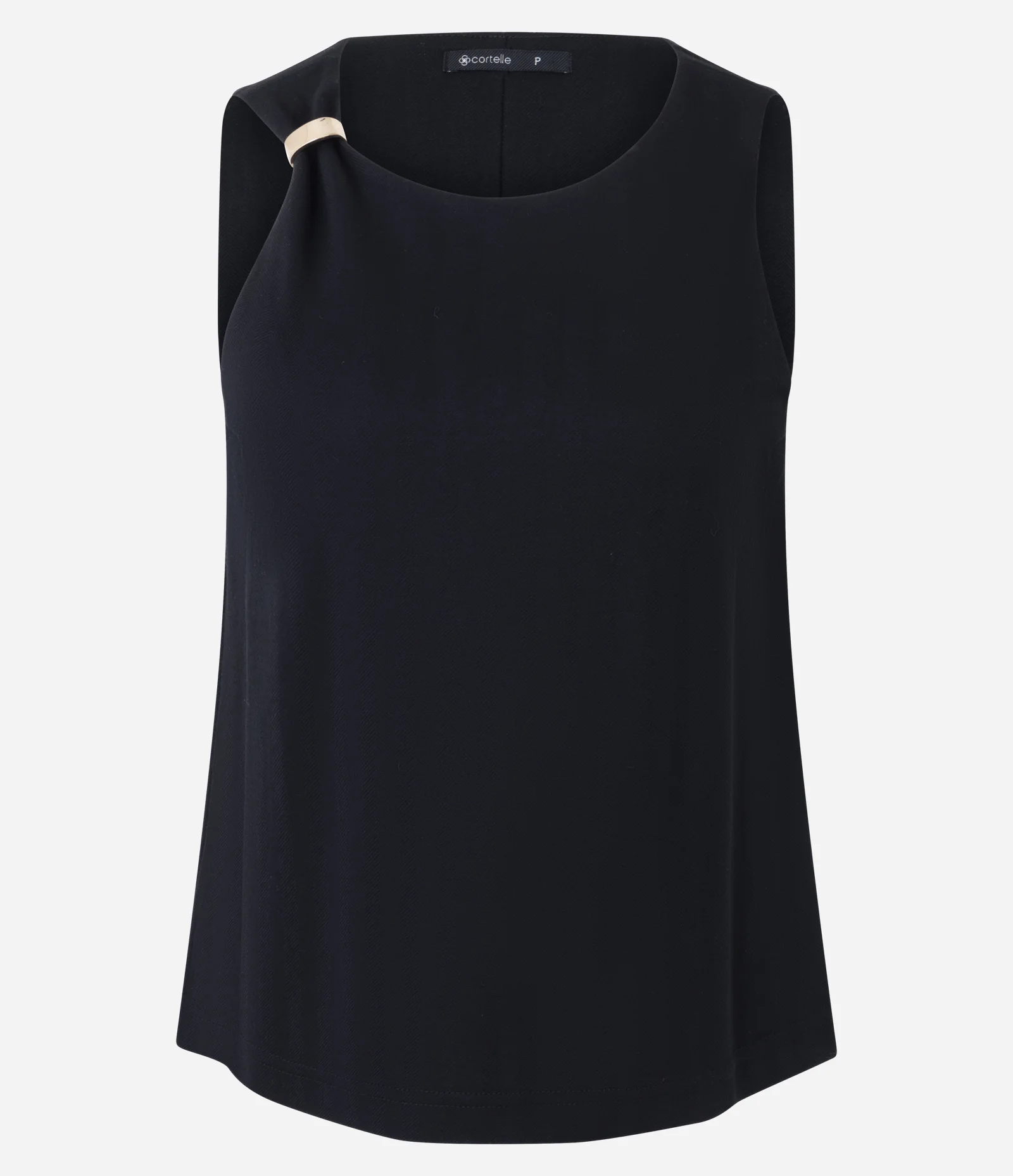 Blusa Curta com Aviamento na Alça Preto 1