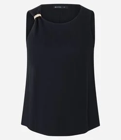 Blusa Curta com Aviamento na Alça