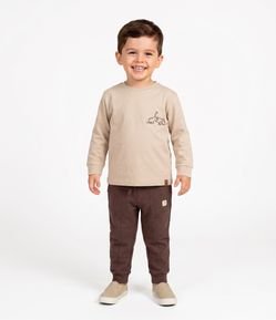 Camiseta Infantil em Piquet com Dinossauros – Tam 1 a 6 Anos
