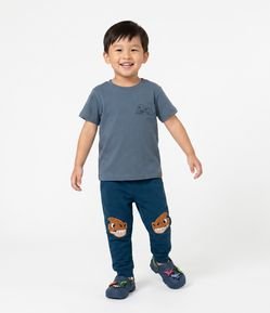 Camiseta Infantil com Estampa de Dinossauros no Peito – Tam 1 a 6 Anos