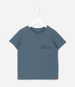 Camiseta Infantil com Estampa de Dinossauros no Peito – Tam 1 a 5/6 Anos