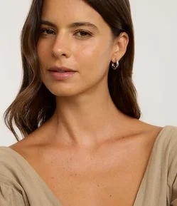 Kit 06 Brincos Metalizados Pequenos com Diferentes Formatos