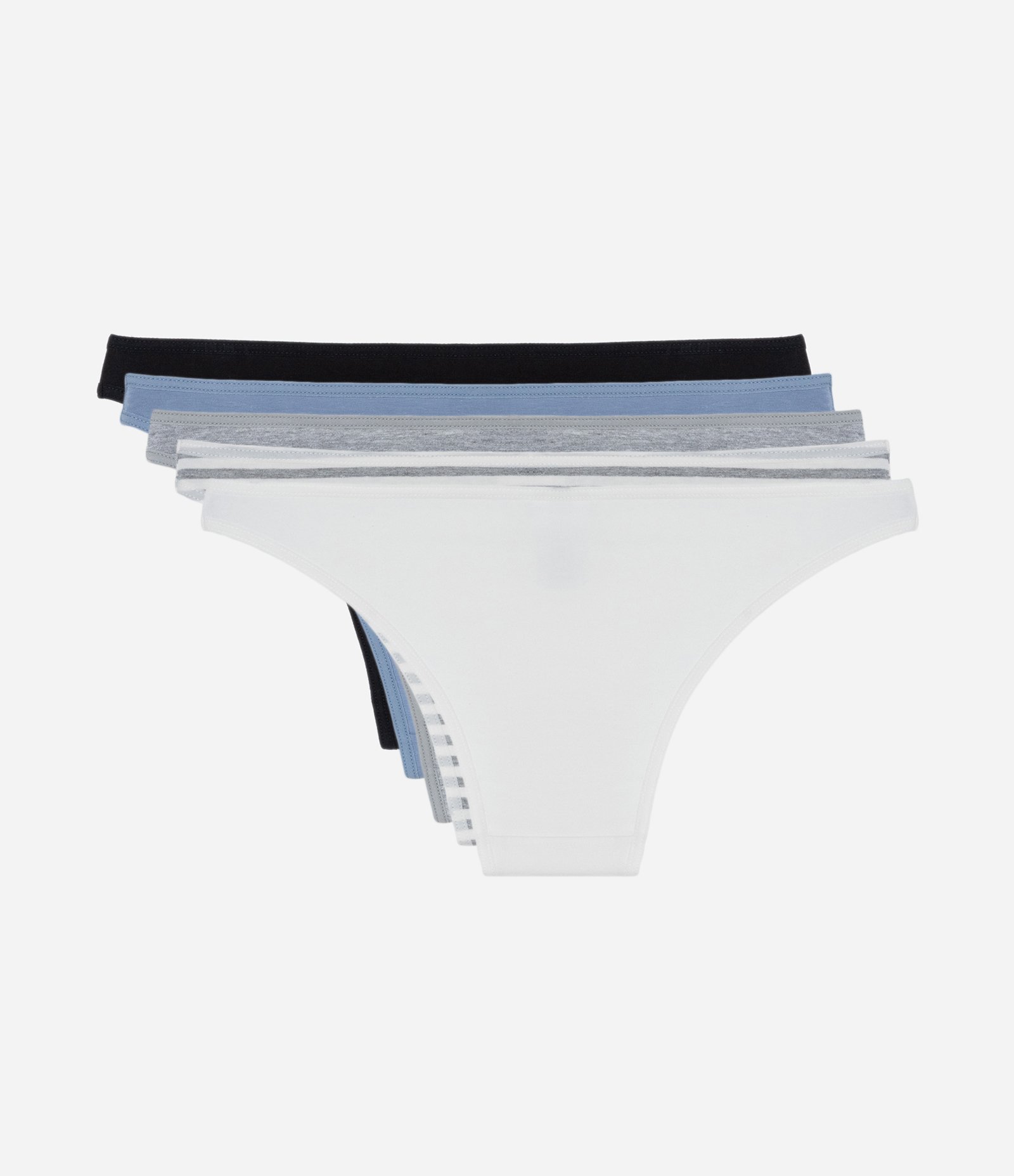 Kit 05 Calcinha Básica Em Algodão Liso Multicores 2