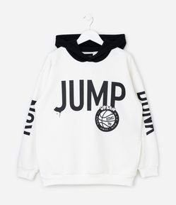 Casaco Infantil com Capuz e Estampa Lettering – Tam 5 a 14 Anos