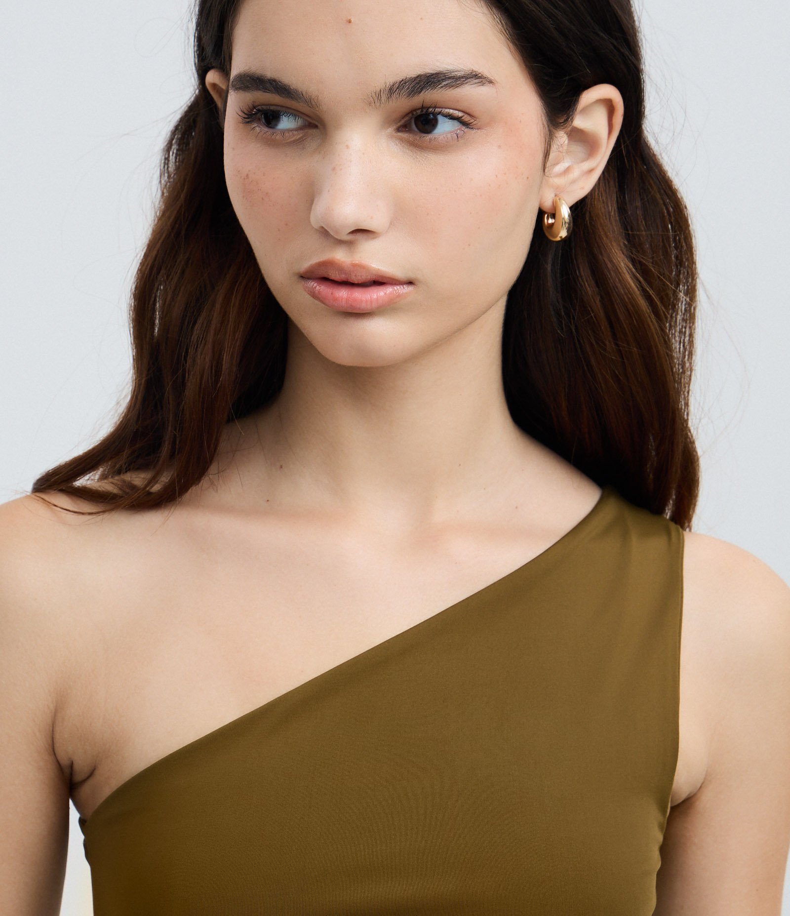 Body Ombro Único em Microfibra Verde 3