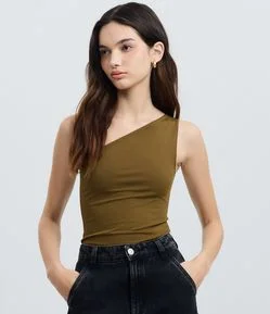 Body Ombro Único em Microfibra