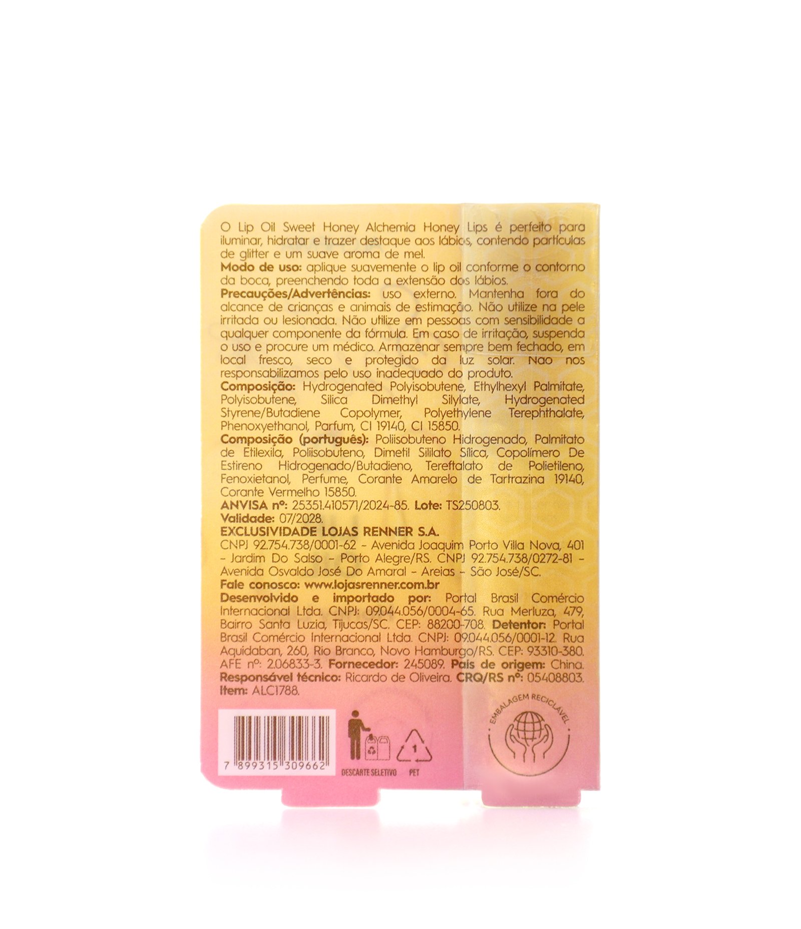 Lip Oil Sweet Honey Alchemia Honey 3