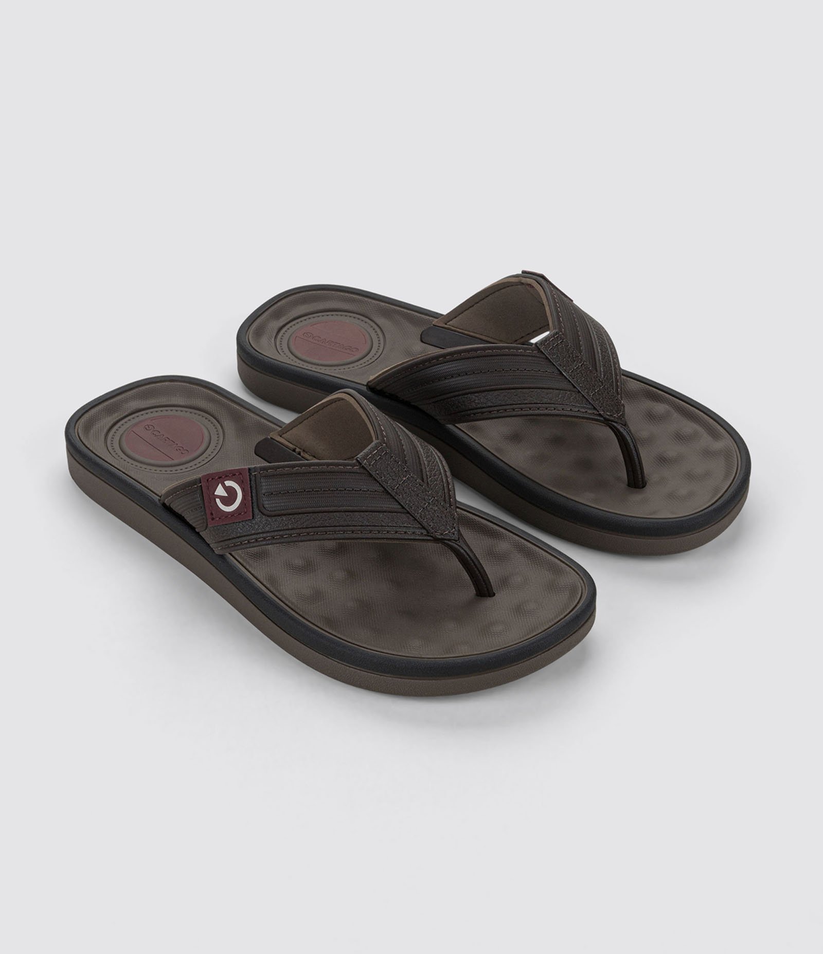 Chinelo Cartago Alabama Dedo com Palmilha Anatômica Marrom Escuro 1