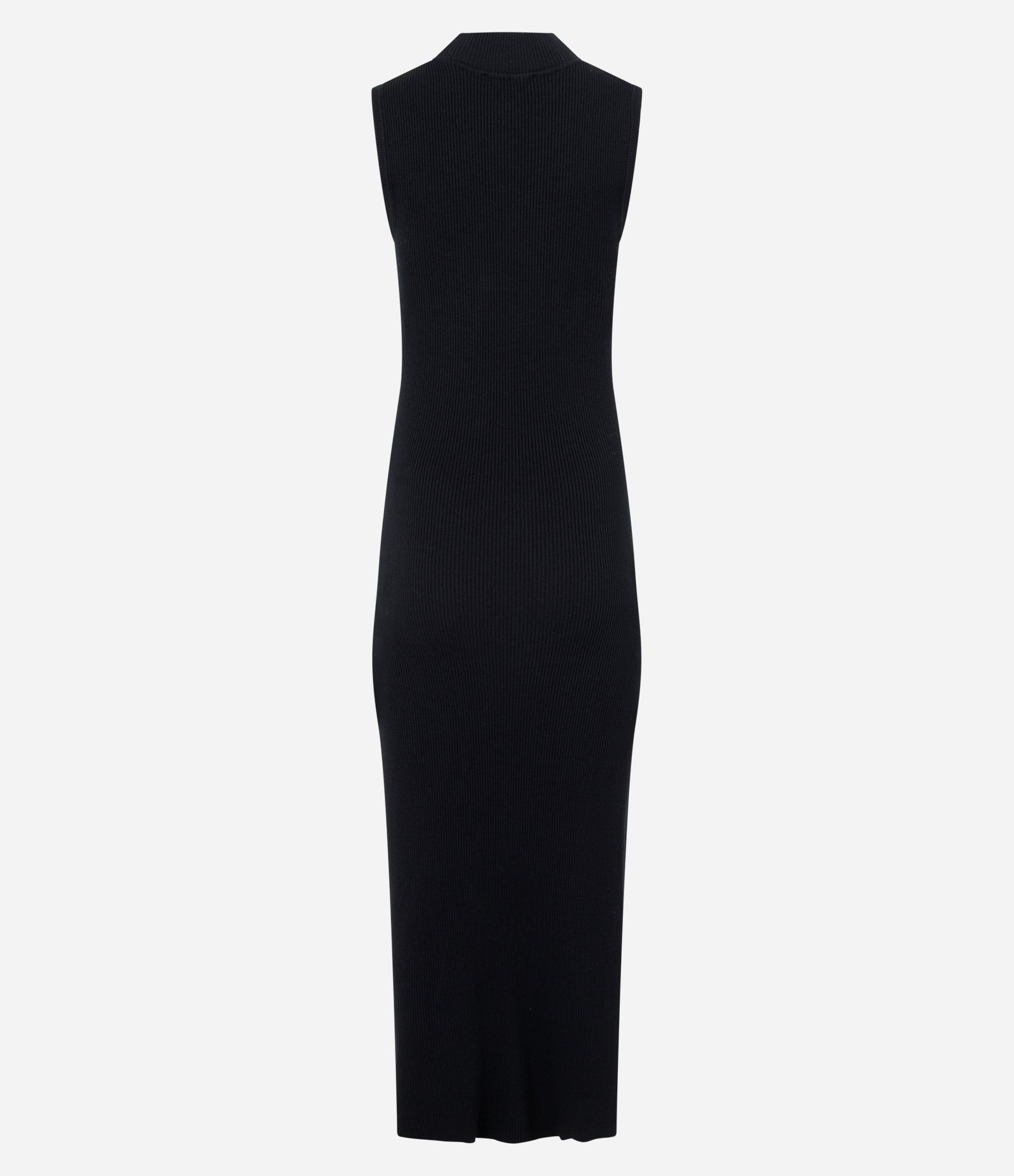 Vestido Long Midi em Tricô com Gola Alta Preto 3