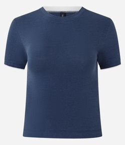 Camiseta New T-shirt em Algodão com Detalhe na Gola