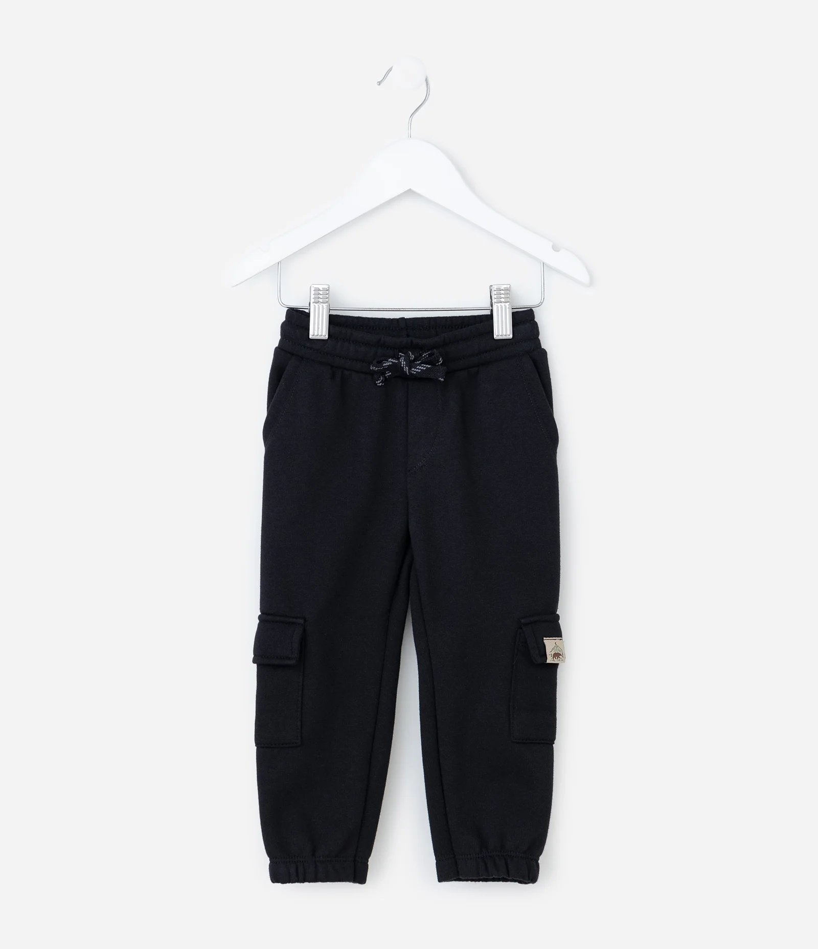 Calça Infantil Jogger com Bolso Cargo – Tam 1 a 6 Anos Preto 1