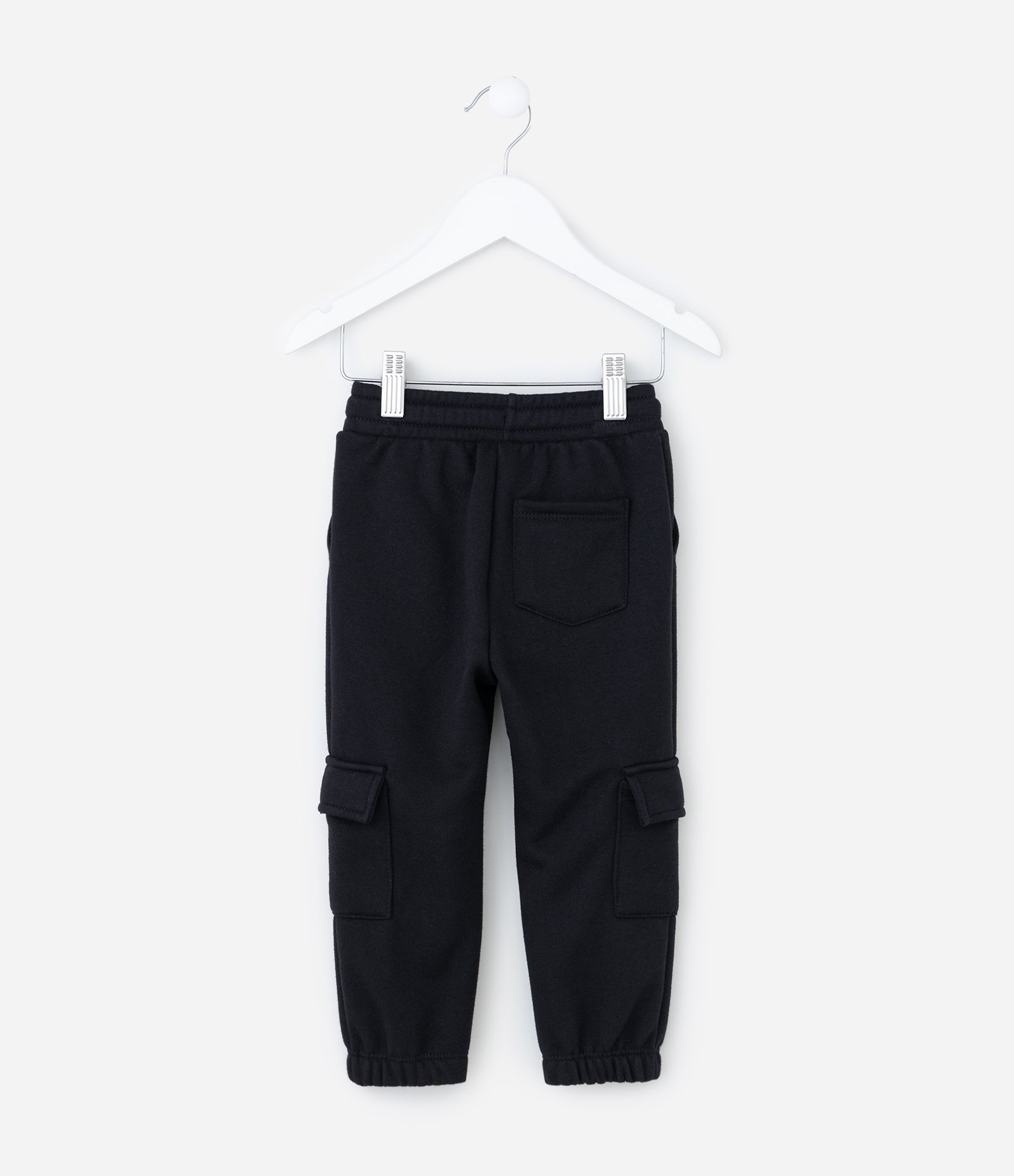 Calça Infantil Jogger com Bolso Cargo – Tam 1 a 6 Anos Preto 2