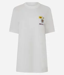Camiseta em Algodão com Estampa Tamagochi