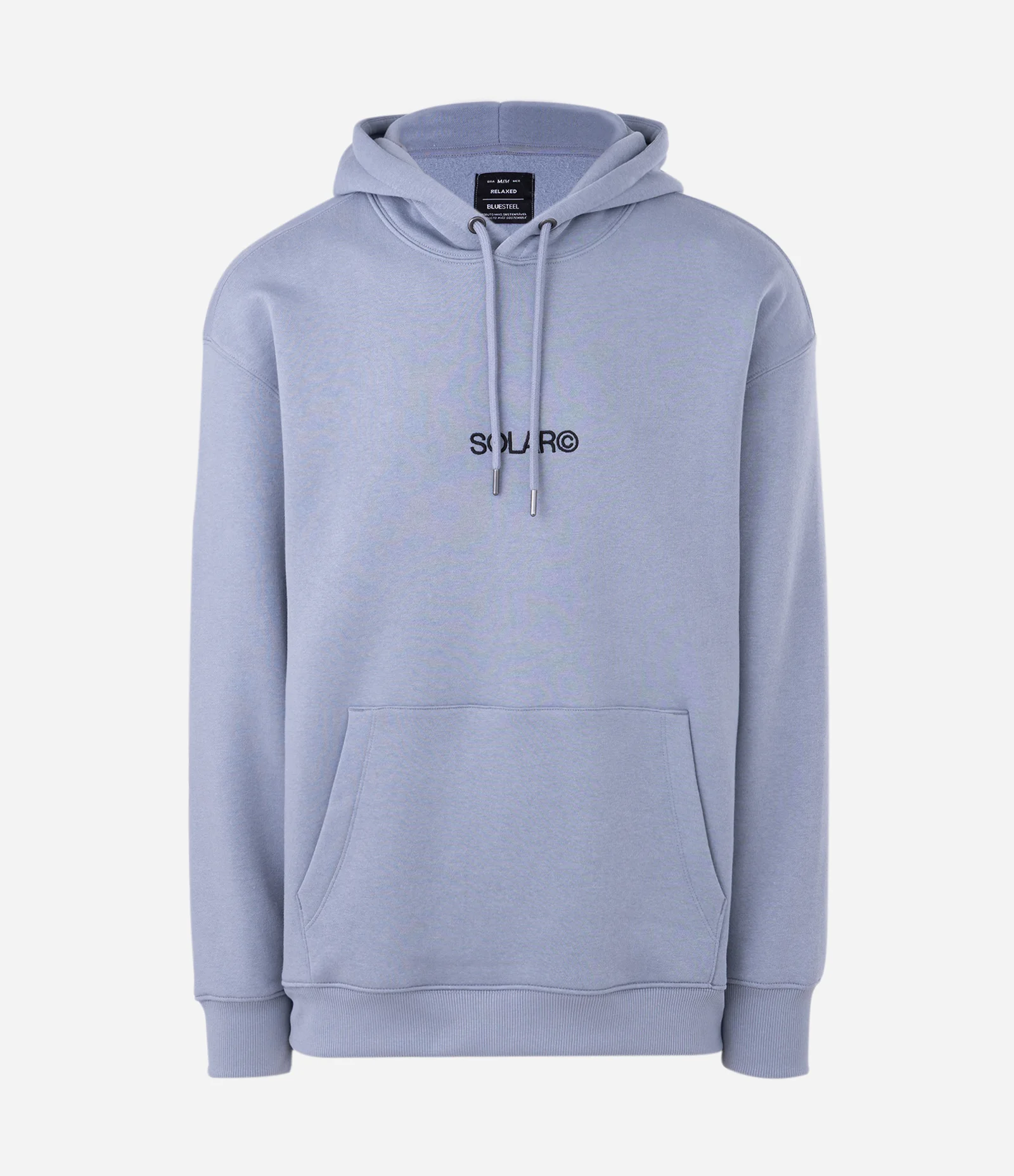 Blusão Masculino Moletom Relaxed com Lettering Solar Cinza 1